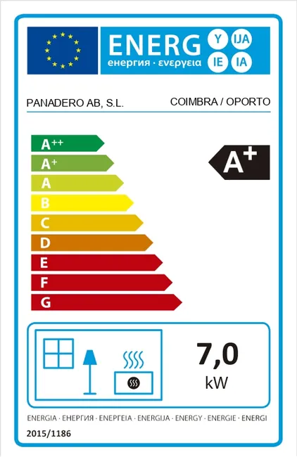 Estufa de leña PANADERO Coimbra 7KW