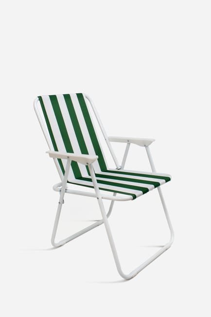 "Silla de Playa Plegable en Metal y Poliéster"