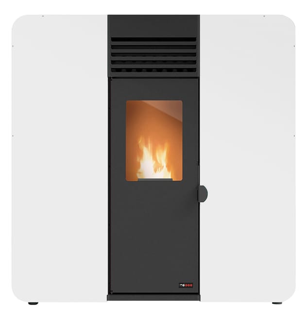 Estufa de pellet canalizable REDPOD First Advance Slim 8 kW blanca