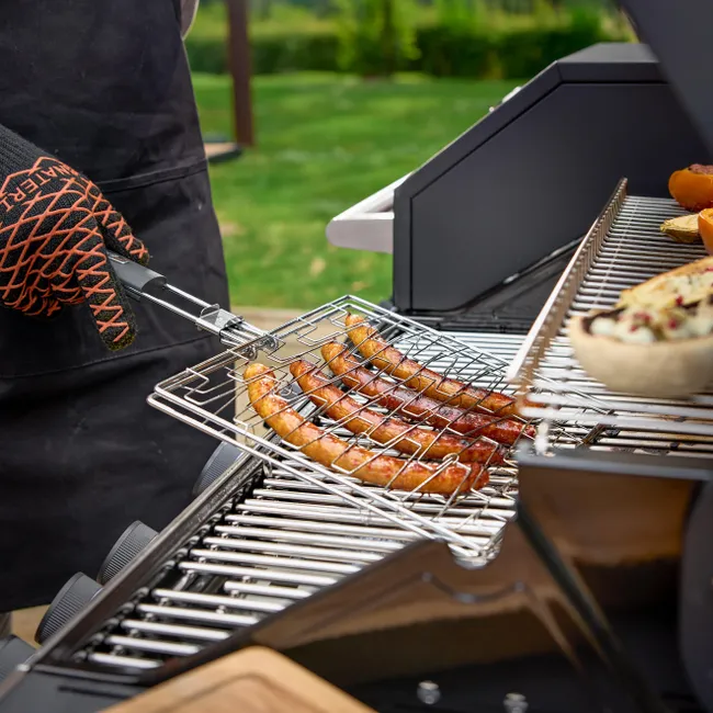 Barbacoa de gas NATERIAL Upsilon de 6 quemadores y 28.2 kw de potencia recomendado para más de 10 personas