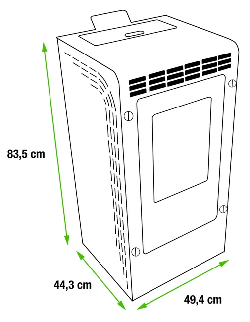 Estufa de pellets NEW BIO+ 9,5 kW