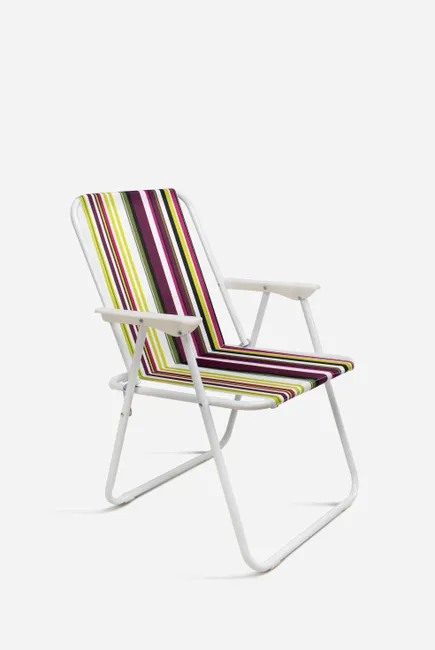 "Silla de Playa Plegable Metal y Poliéster – Resistente y Compacta"